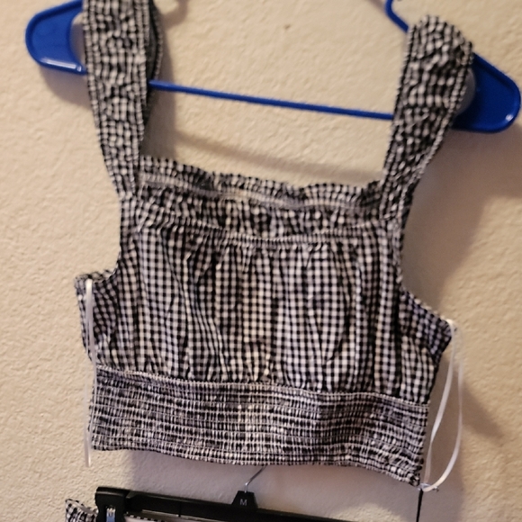 Japna Black and White Gingham Skirt Set - Picture 5 of 7